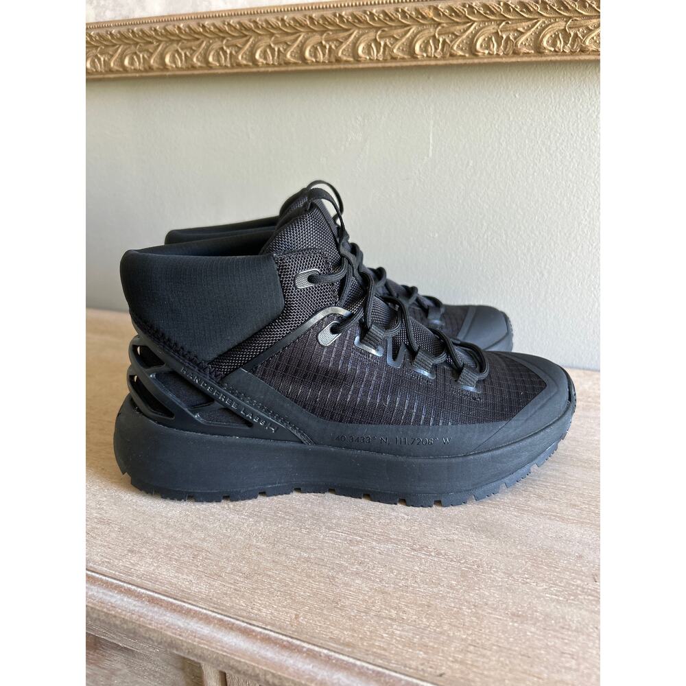 Kizik Wasatch unisex high top all black sneakers M 6.5/W 8 wide